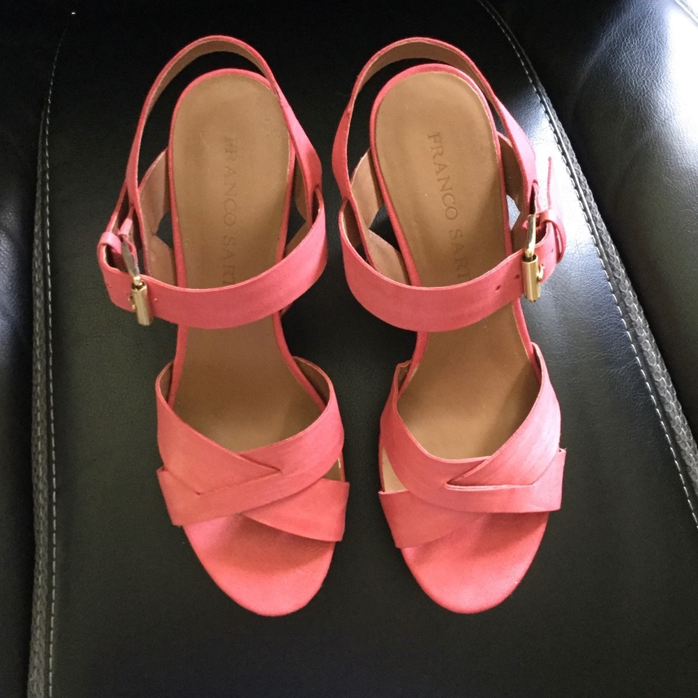 Franco Sarto Coral Strappy Cork Wedges